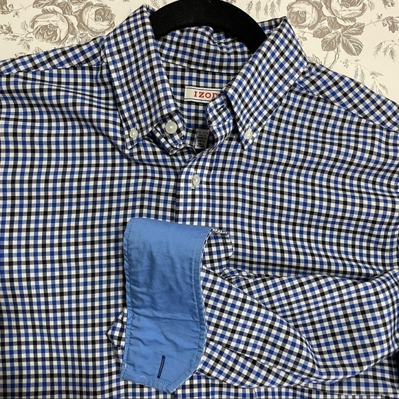 IZOD Button Down Shirt SZ 15-15 1/2 34/35 - Picture 2 of 10